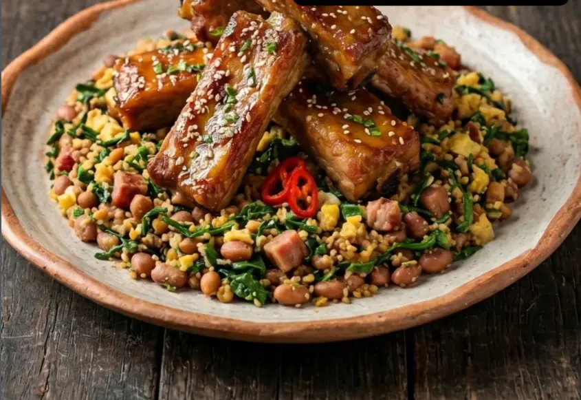 Prato brasileiro preparado pela Faby Sabores